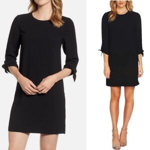 CeCe by Cynthia Steffe Tie Sleeve Shift Dress in Black NWOT Women’s Size 2 LBD